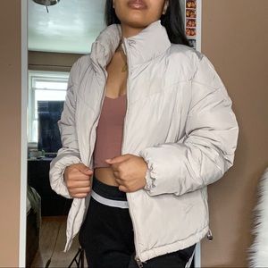 Silver/White Puffer Coat